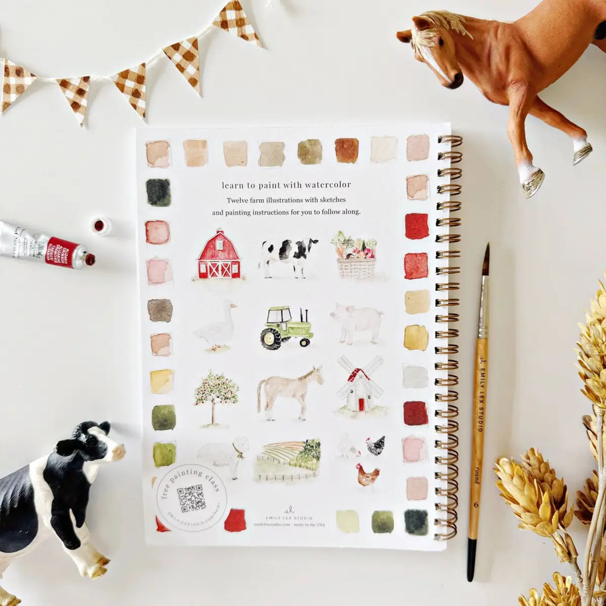 Watercolor Workbook - Farm - Emily Lex - emily lex studio