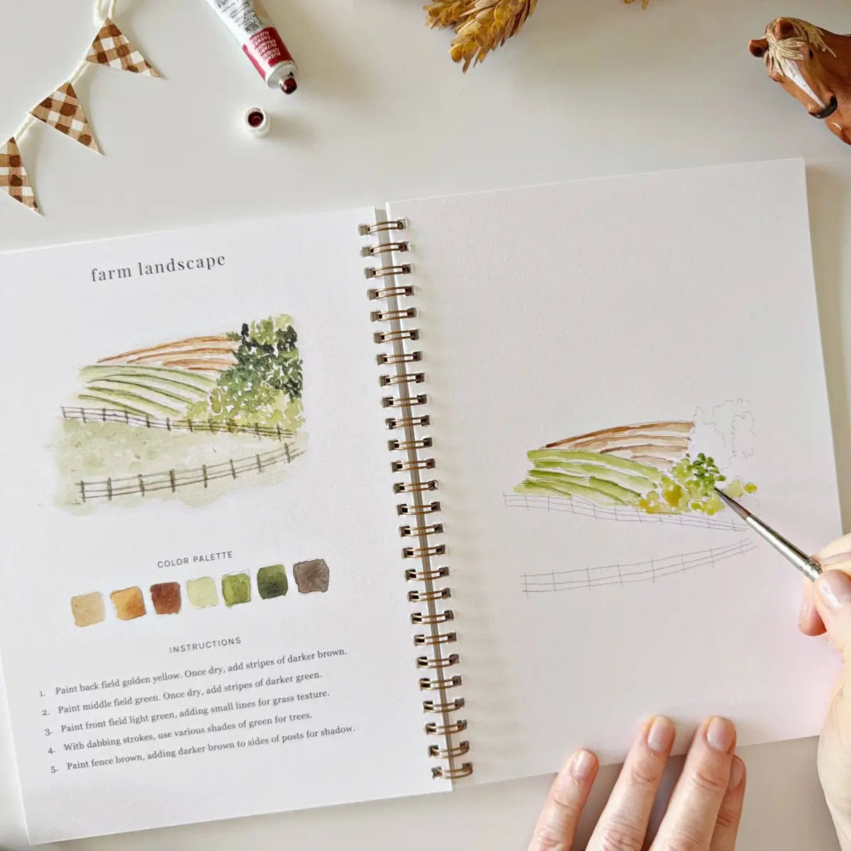 Watercolor Workbook - Farm - Emily Lex - emily lex studio
