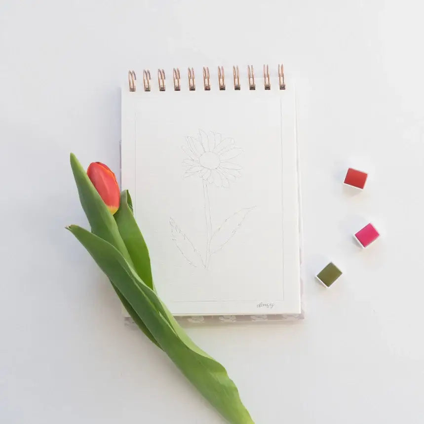 Watercolor Workbook - Flowers - Bailey Rae Studio