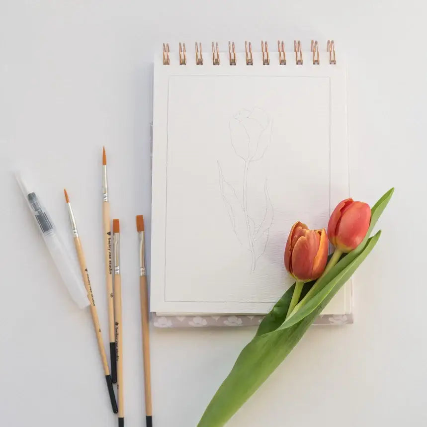 Watercolor Workbook - Flowers - Bailey Rae Studio