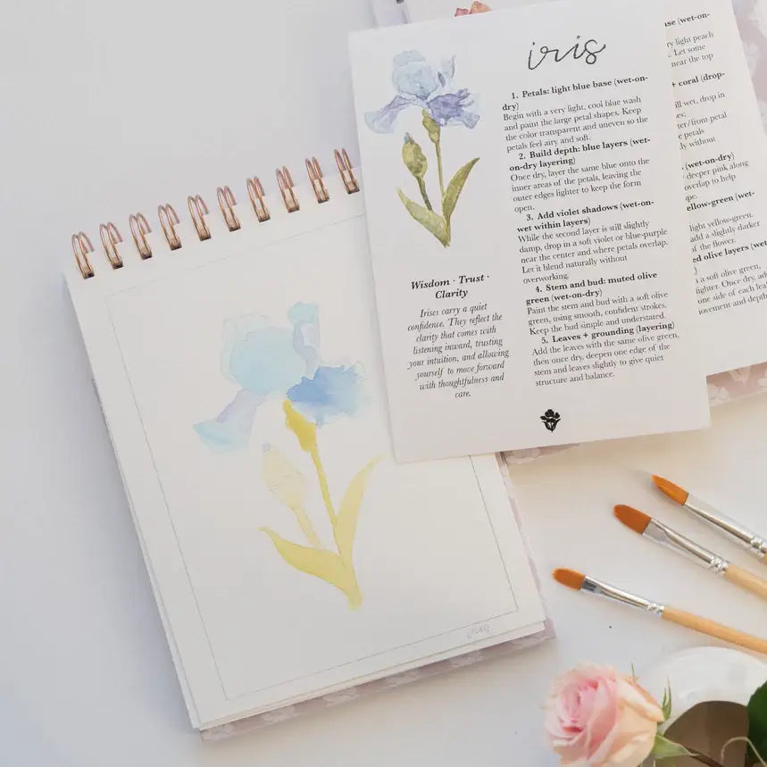 Watercolor Workbook - Flowers - Bailey Rae Studio