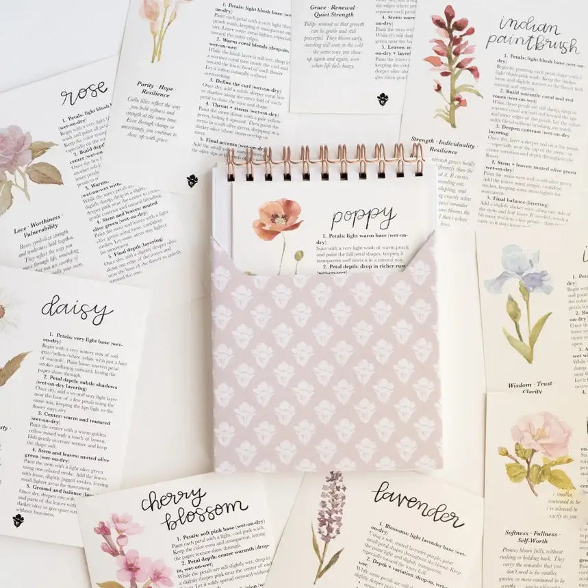 Watercolor Workbook - Flowers - Bailey Rae Studio