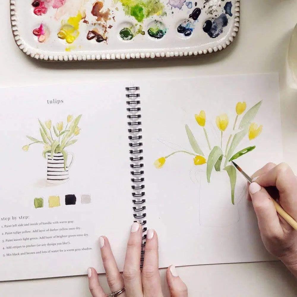 Watercolor Workbook - Flowers - Emily Lex - emily lex studio