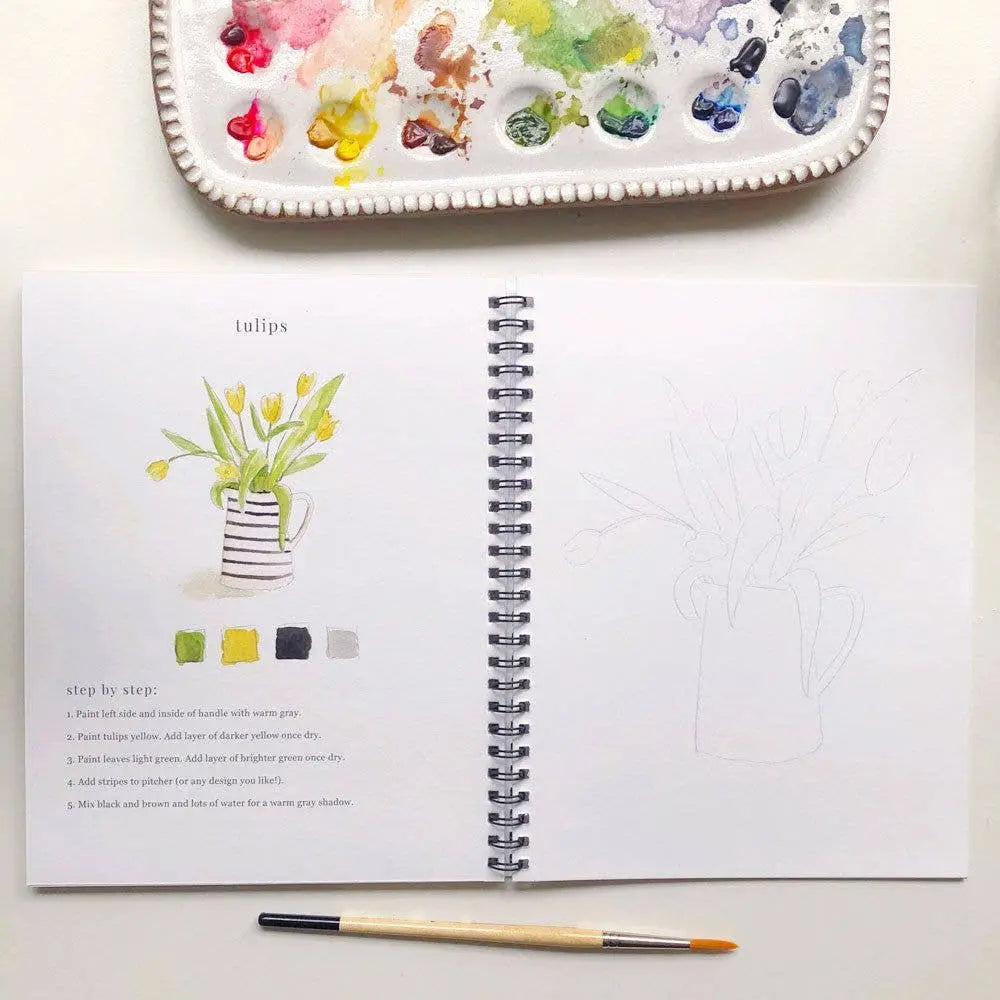 Watercolor Workbook - Flowers - Emily Lex - emily lex studio