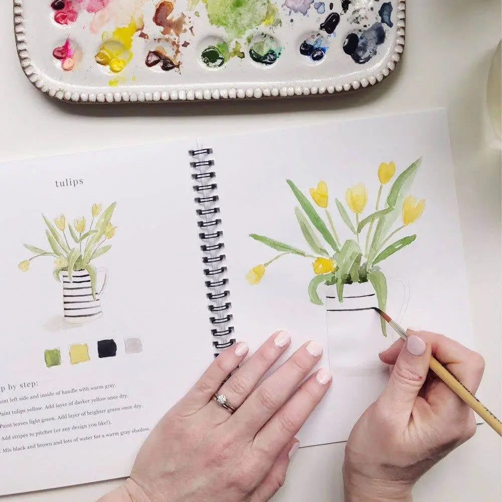 Watercolor Workbook - Flowers - Emily Lex - emily lex studio