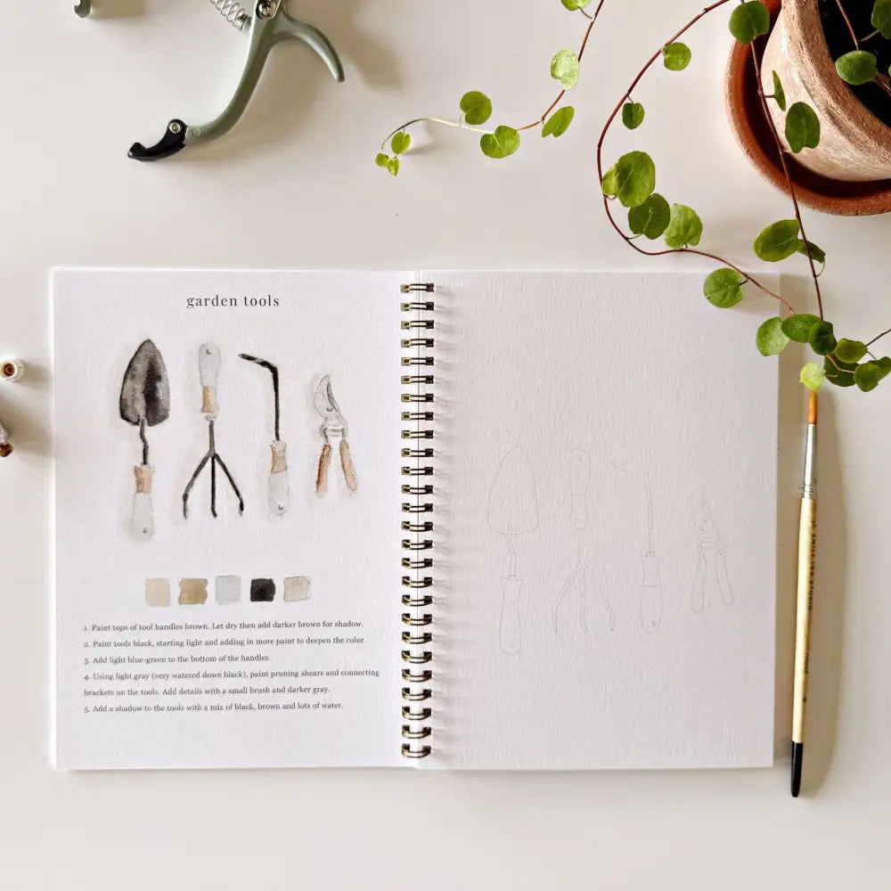 Watercolor Workbook - Garden - Emily Lex - emily lex studio