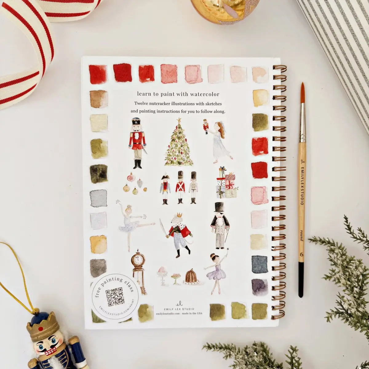 Watercolor Workbook - Nutcracker - Emily Lex - emily lex studio