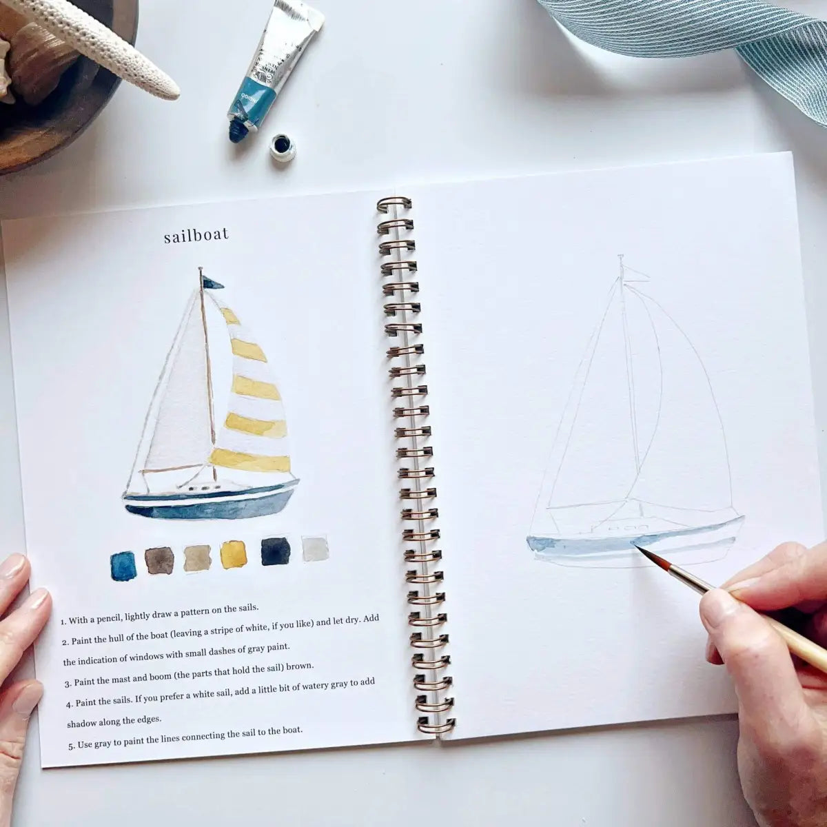 Watercolor Workbook - Seaside - Emily Lex - emily lex studio