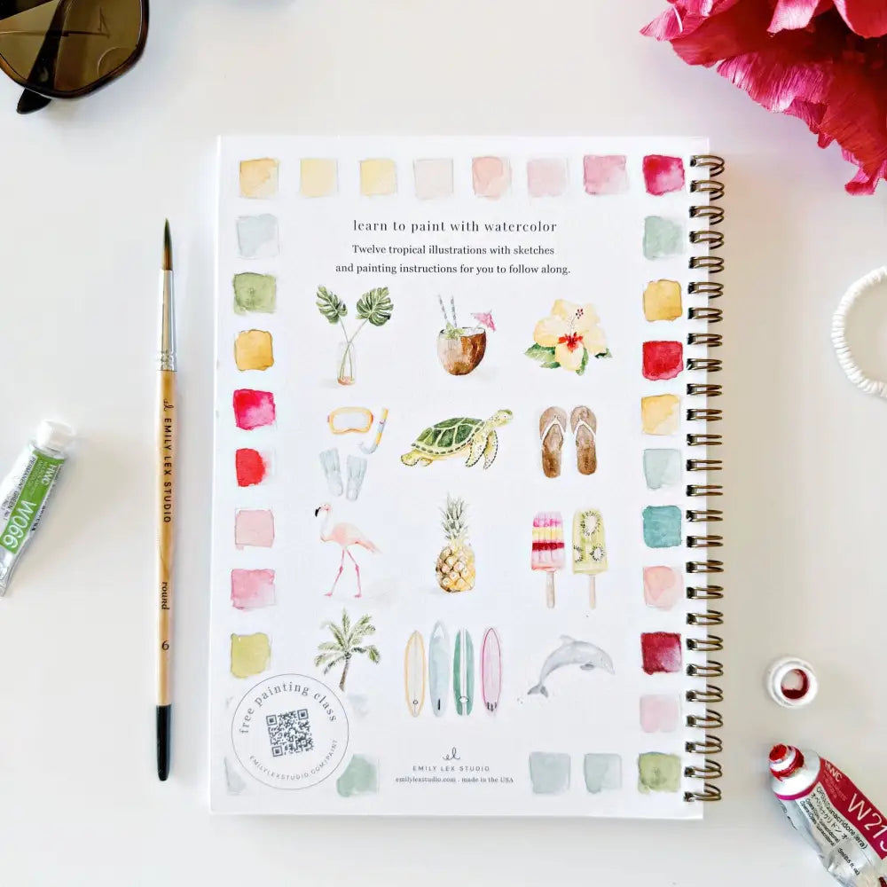 Watercolor Workbook - Tropical - Emily Lex - emily lex studio