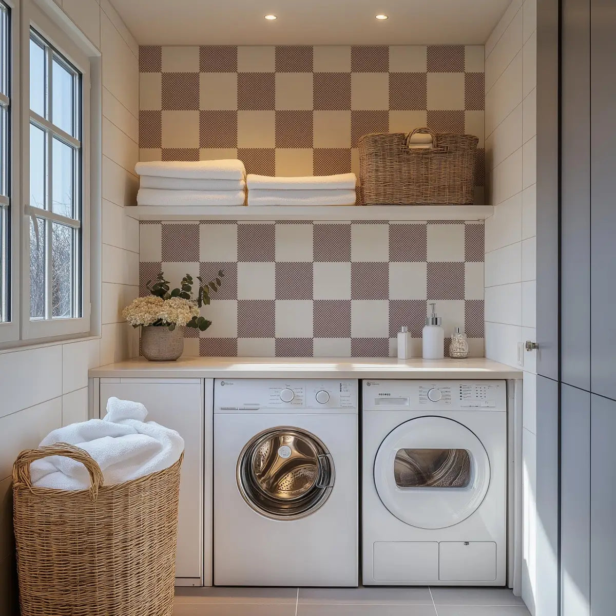 Watson Wallpaper - Large Scale Checkerboard - by Hufton Studio - Loomwell Home Goods