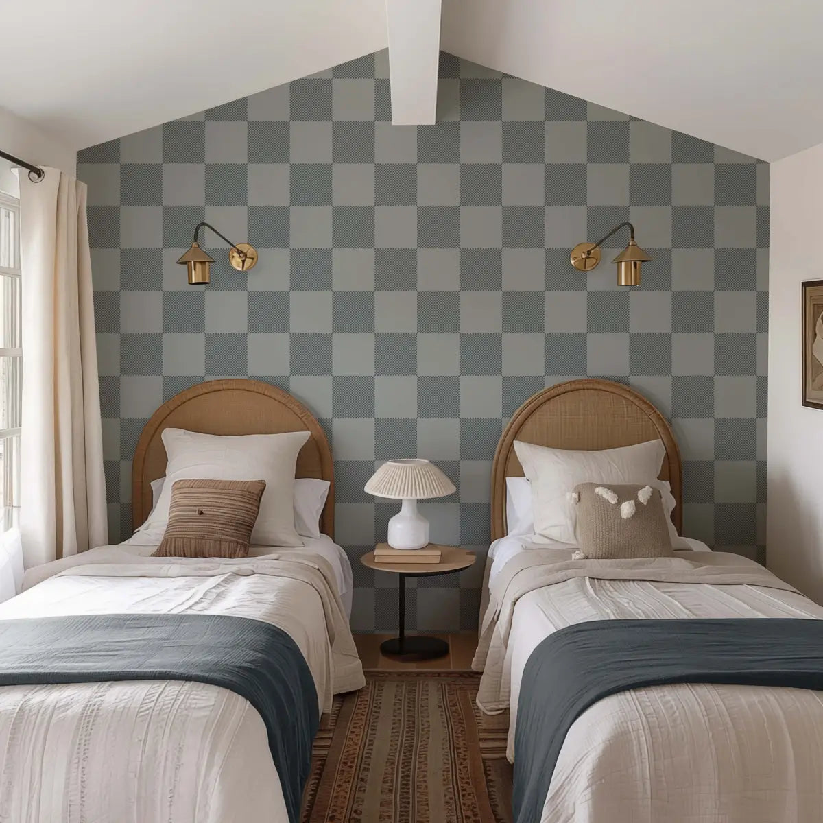 Watson Wallpaper - Large Scale Checkerboard - by Hufton Studio - Loomwell Home Goods