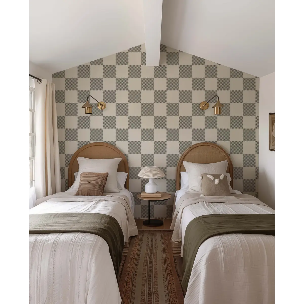 Watson Wallpaper - Large Scale Checkerboard - by Hufton Studio - Loomwell Home Goods