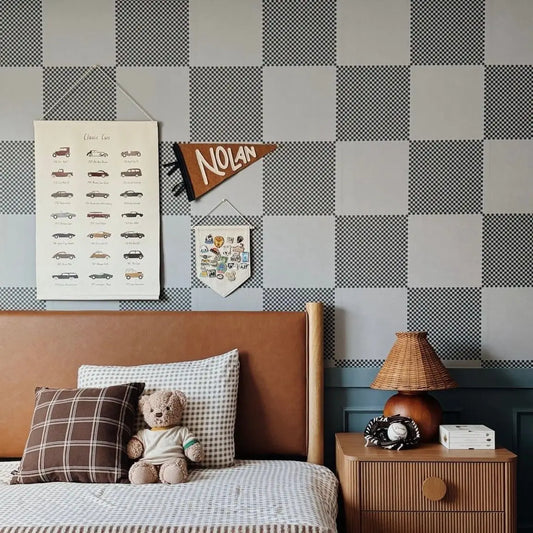 Watson Wallpaper - Large Scale Checkerboard - by Hufton Studio - Loomwell Home Goods