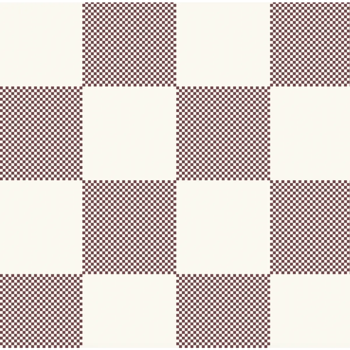 Watson Wallpaper - Large Scale Checkerboard - by Hufton Studio - Sample 1 foot by 1 foot / Burgundy - Loomwell Home