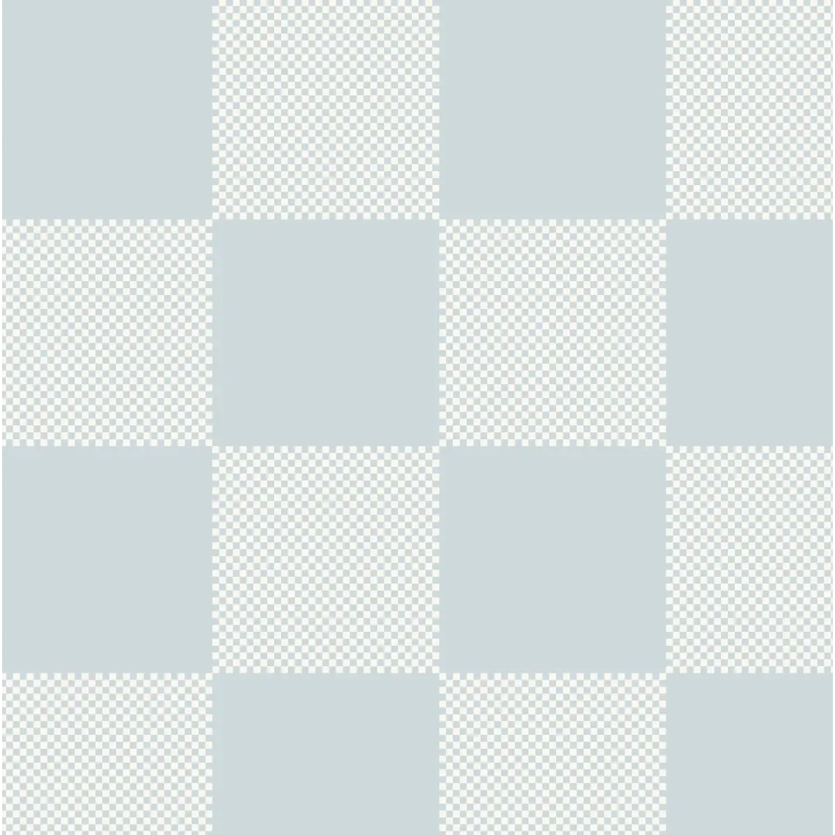 Watson Wallpaper - Large Scale Checkerboard - by Hufton Studio - Sample 1 foot by 1 foot / Light Blue - Loomwell Home
