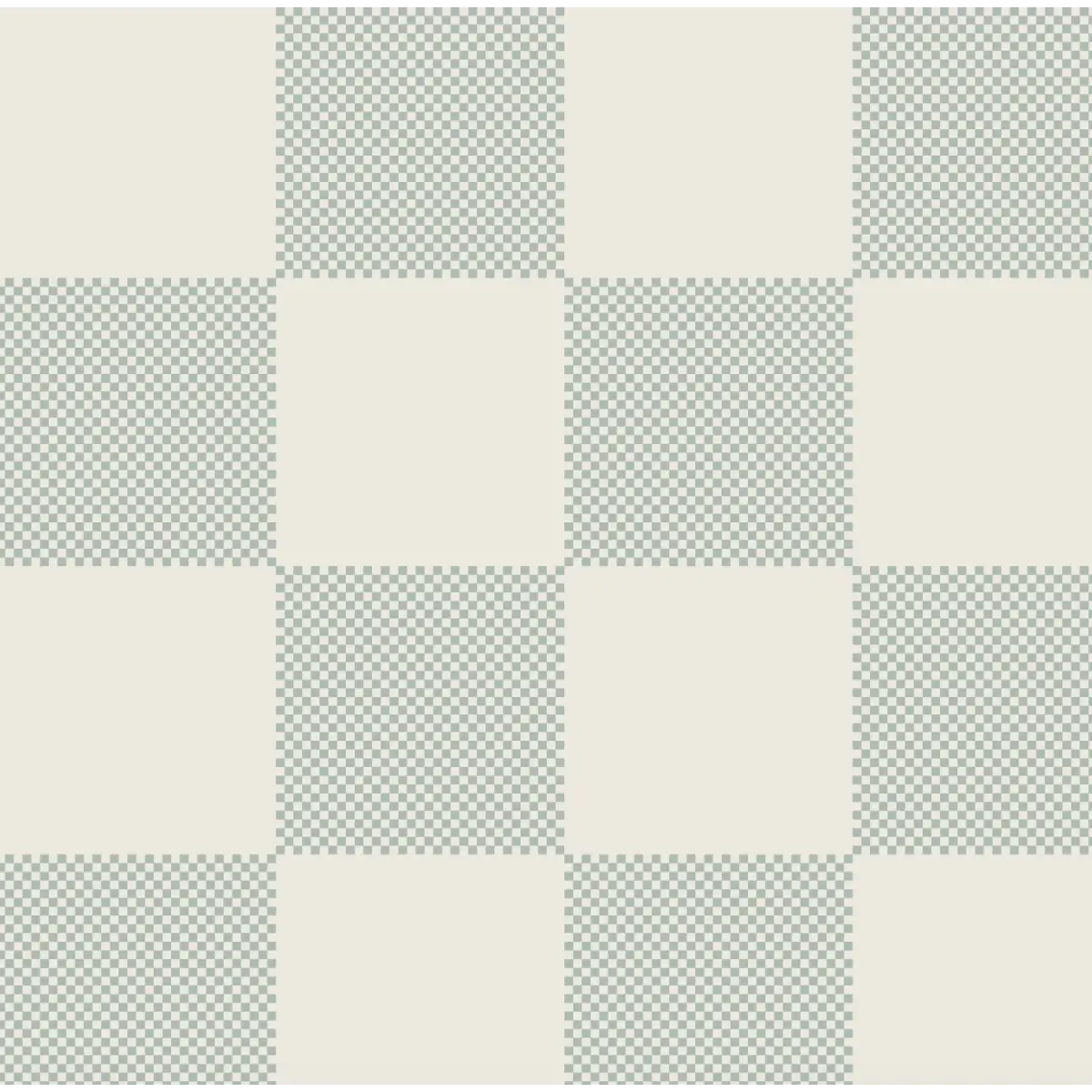 Watson Wallpaper - Large Scale Checkerboard - by Hufton Studio - Sample 1 foot by 1 foot / Sage - Loomwell Home Goods