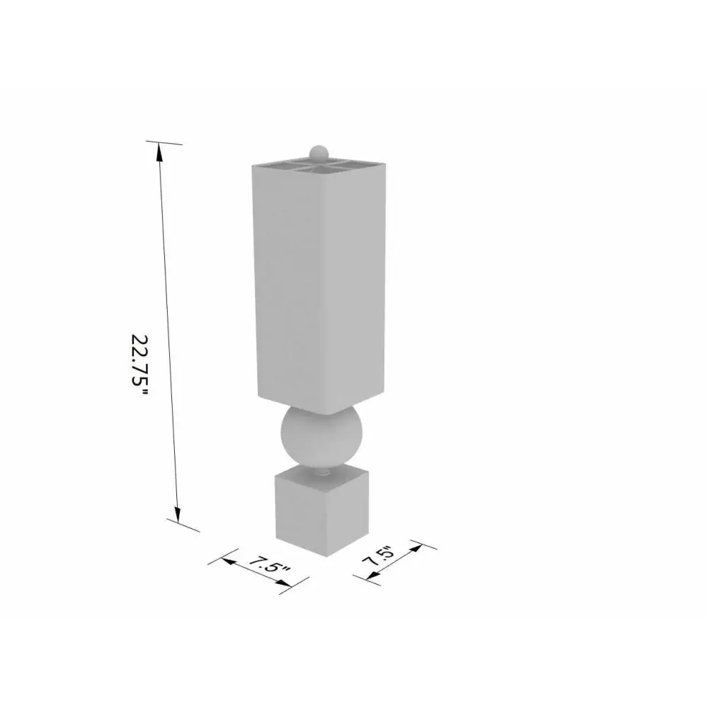 Watsonville Gold & Blac Resin Table Lamp - 22.75’’H x 7.5’’W x 7.5’’D - Boutique Rugs