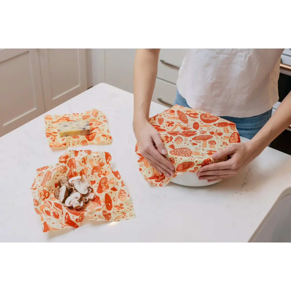 Beeswax Food Wraps - Mushroom - 3 Pack - Bee’s Wrap