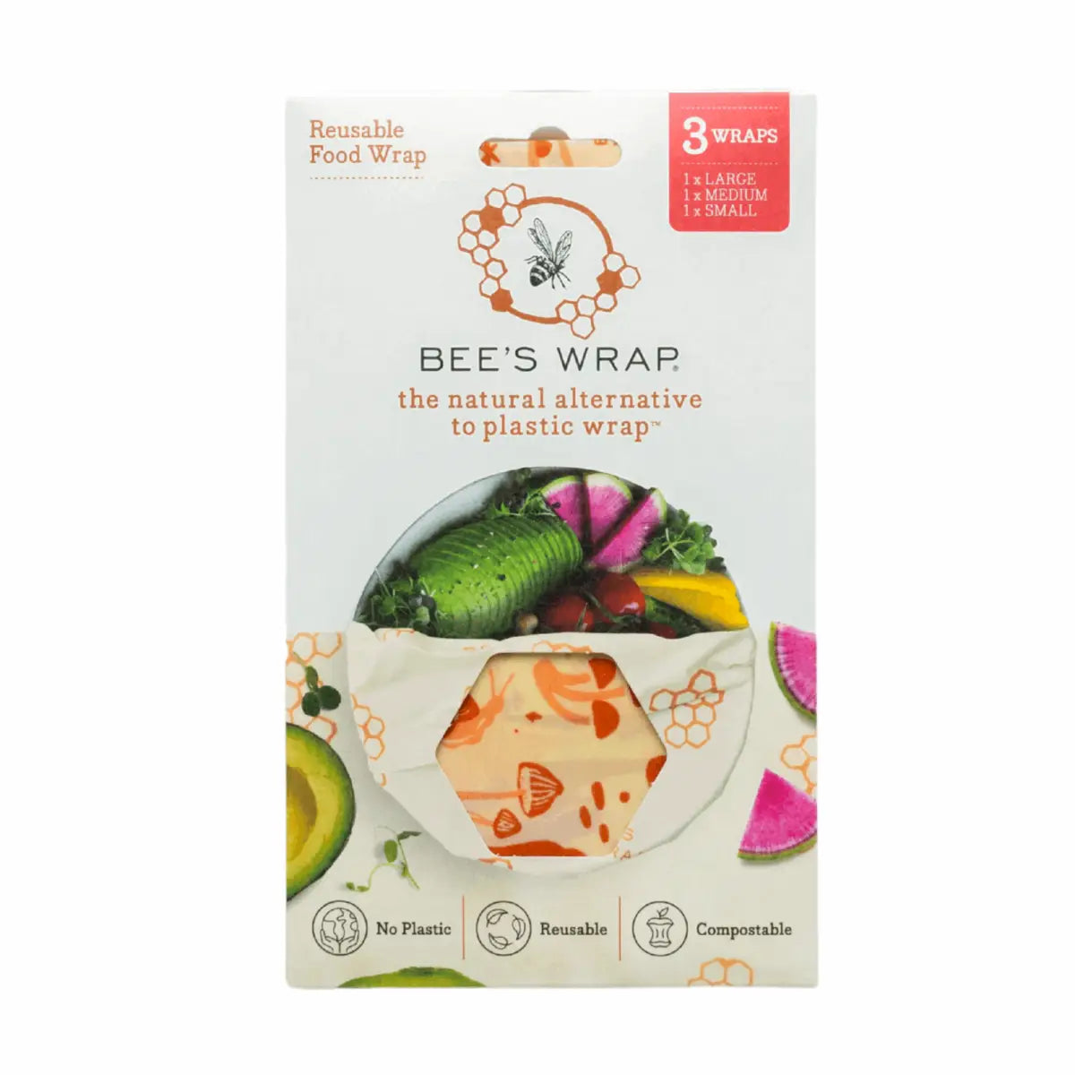 Beeswax Food Wraps - Mushroom - 3 Pack - Bee’s Wrap