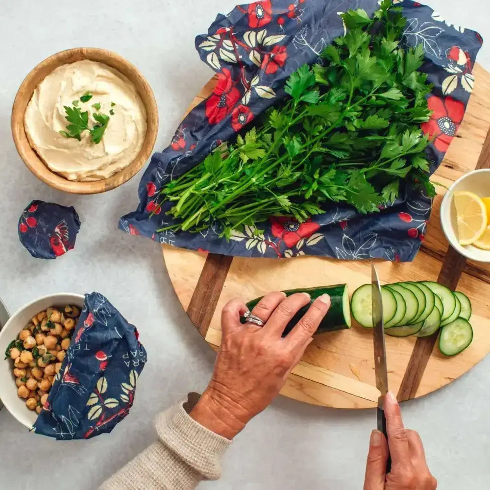 Beeswax Food Wraps - Botanical - 3 Pack - Bee’s Wrap