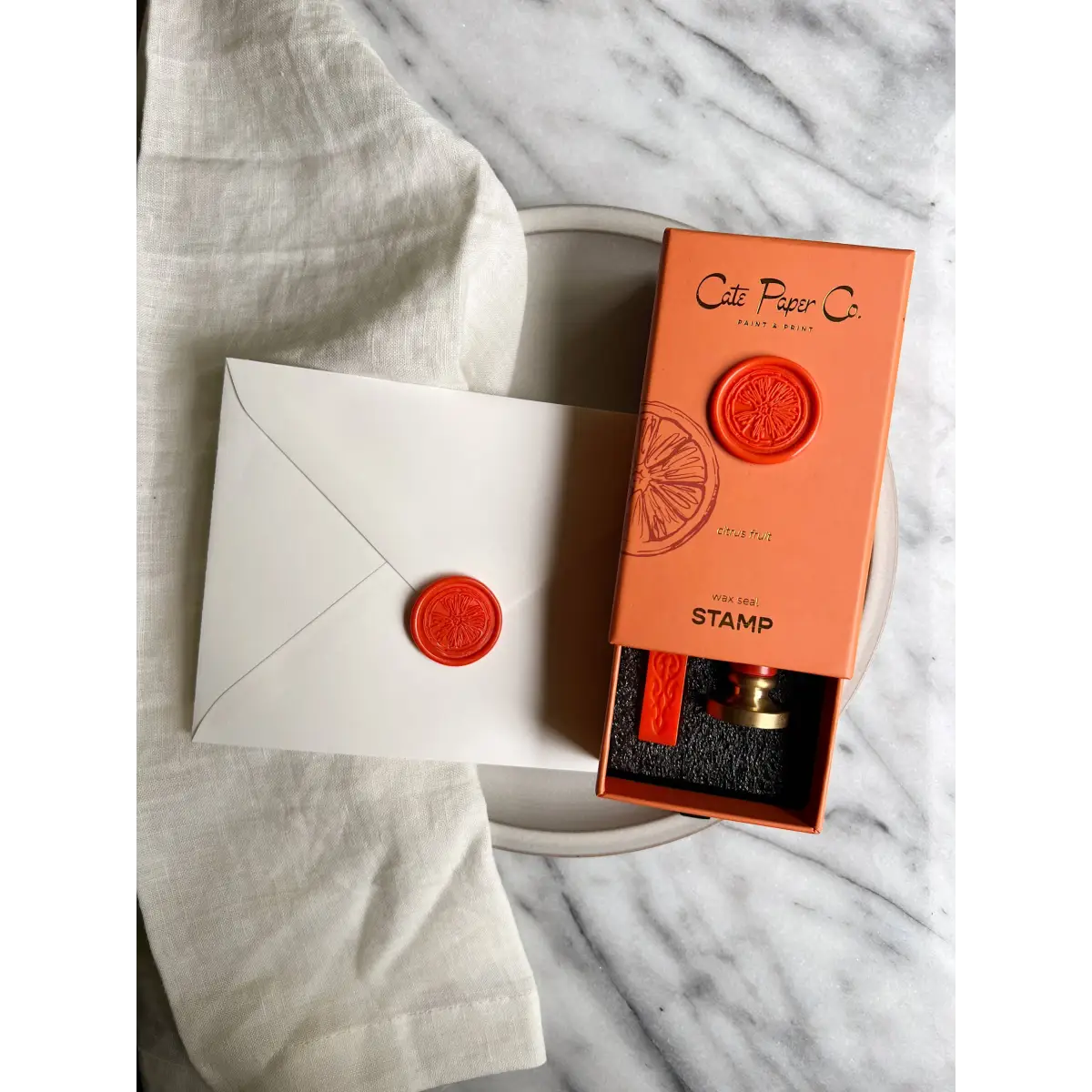 Wax Seal Set with Stick and Stamp - Cate Paper Co.