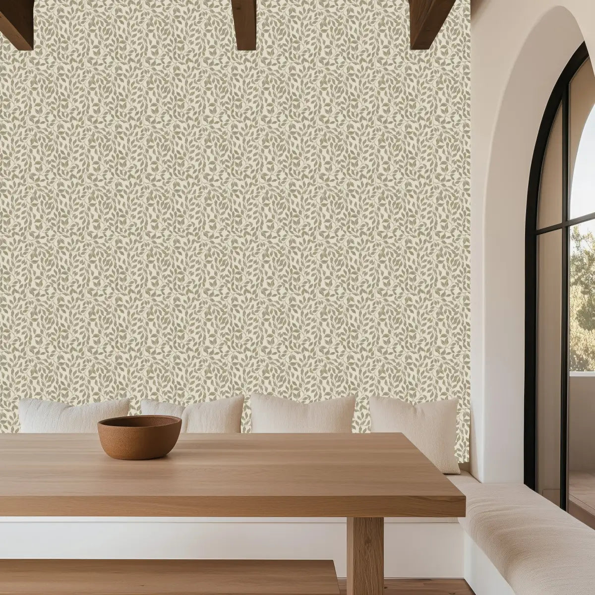 Waylon Wallpaper - Tiny Leaf Vines - by The Fibery - Loomwell Home Goods