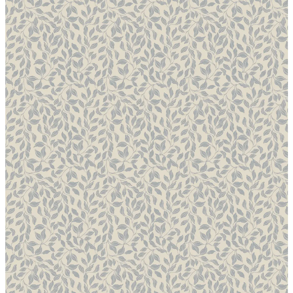 Waylon Wallpaper - Tiny Leaf Vines - by The Fibery - Sample 1 foot by 1 foot / Blue Gray - Loomwell Home Goods
