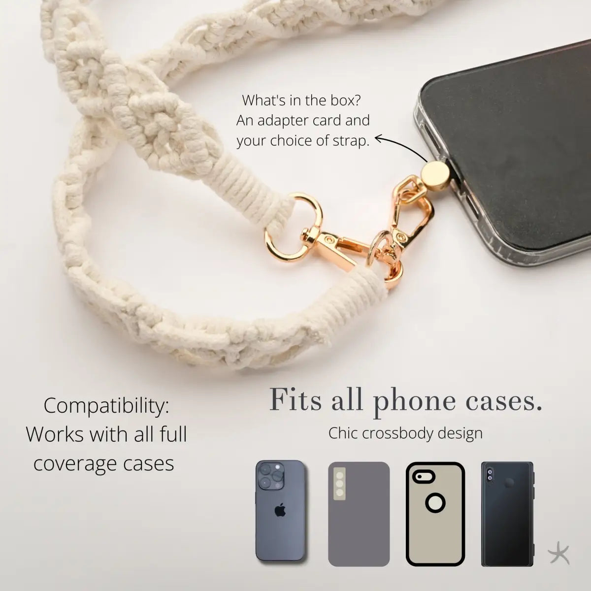 Wear Hope Macramé Crossbody Strap in Natural - Starfish Project