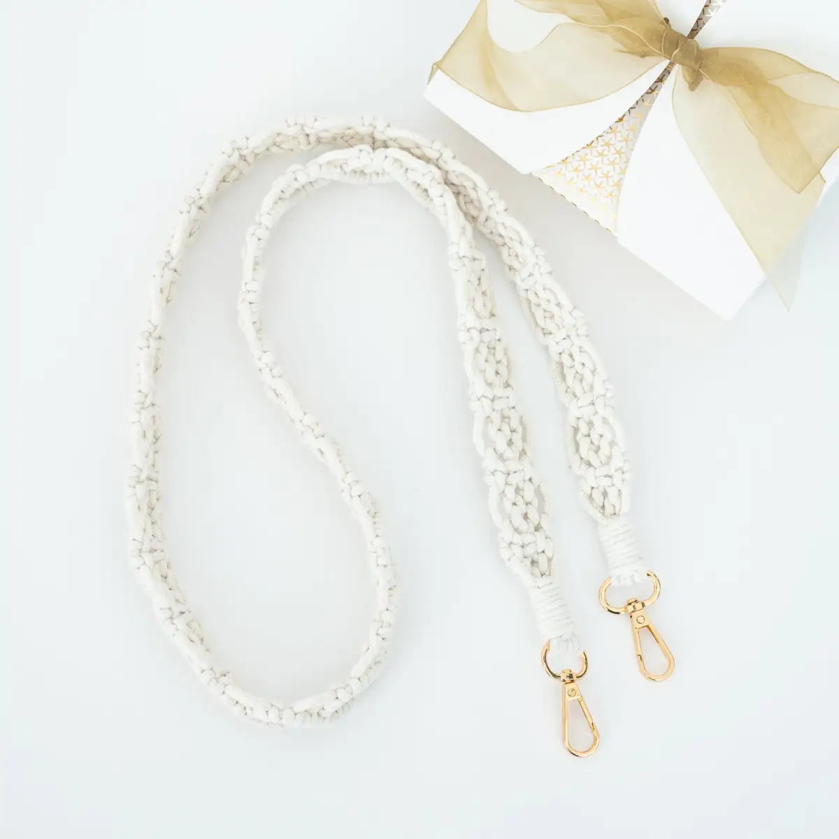 Wear Hope Macramé Crossbody Strap in Natural - Starfish Project