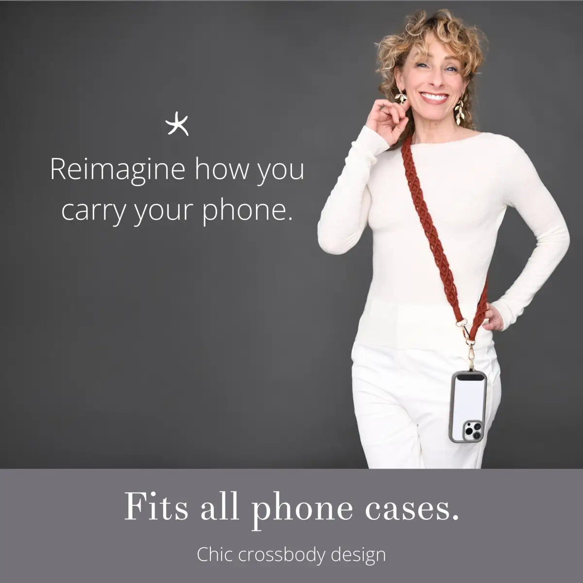 Wear Hope Macramé Crossbody Strap in Terra Cotta - Starfish Project
