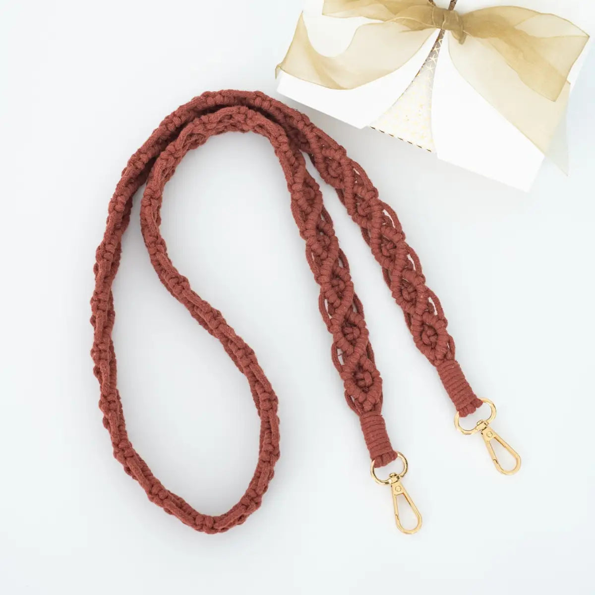 Wear Hope Macramé Crossbody Strap in Terra Cotta - Starfish Project