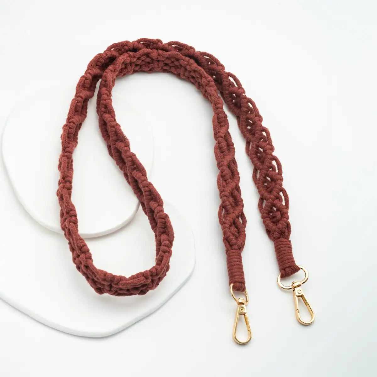 Wear Hope Macramé Crossbody Strap in Terra Cotta - Starfish Project