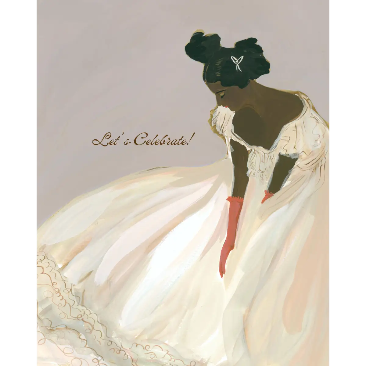 Wedding Congratulations Card - Let’s Celebrate - JANET HILL STUDIO