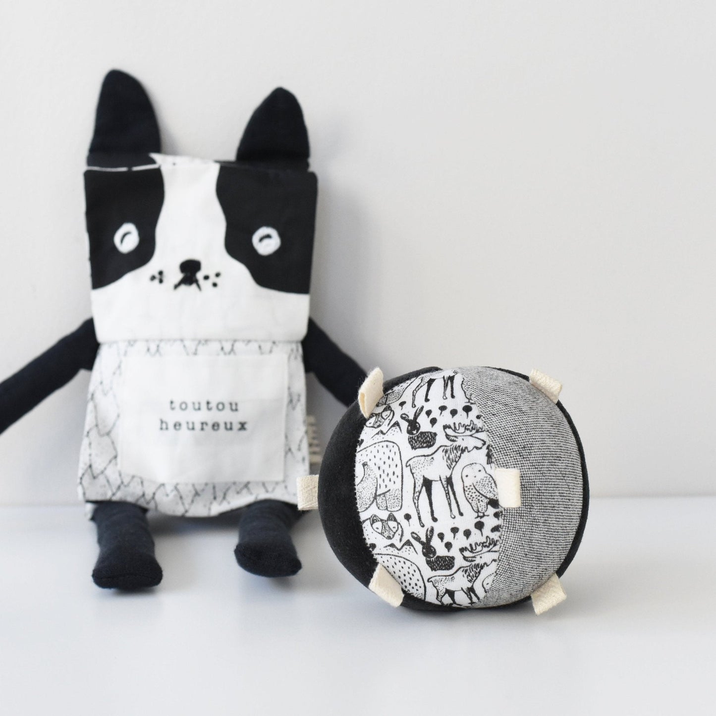 Taggy Ball with Rattle - Nordic - Wee Gallery