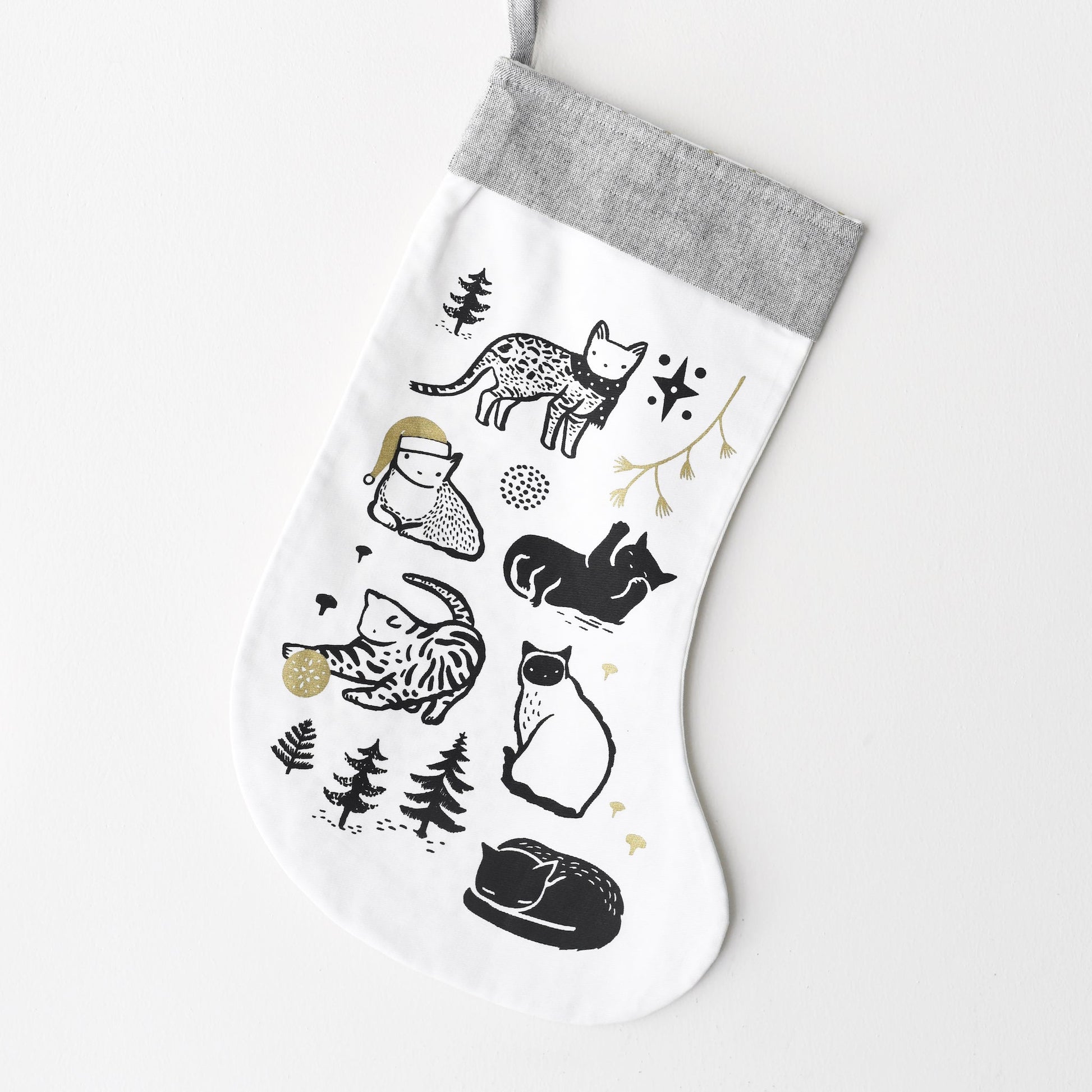 Festive Cats Stocking - Wee Gallery