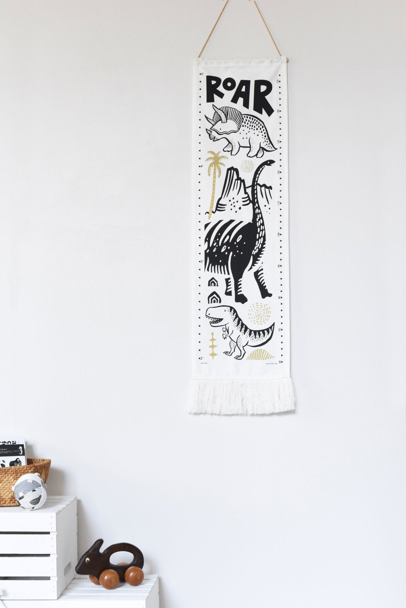 Canvas Growth Chart - Dinos - Wee Gallery