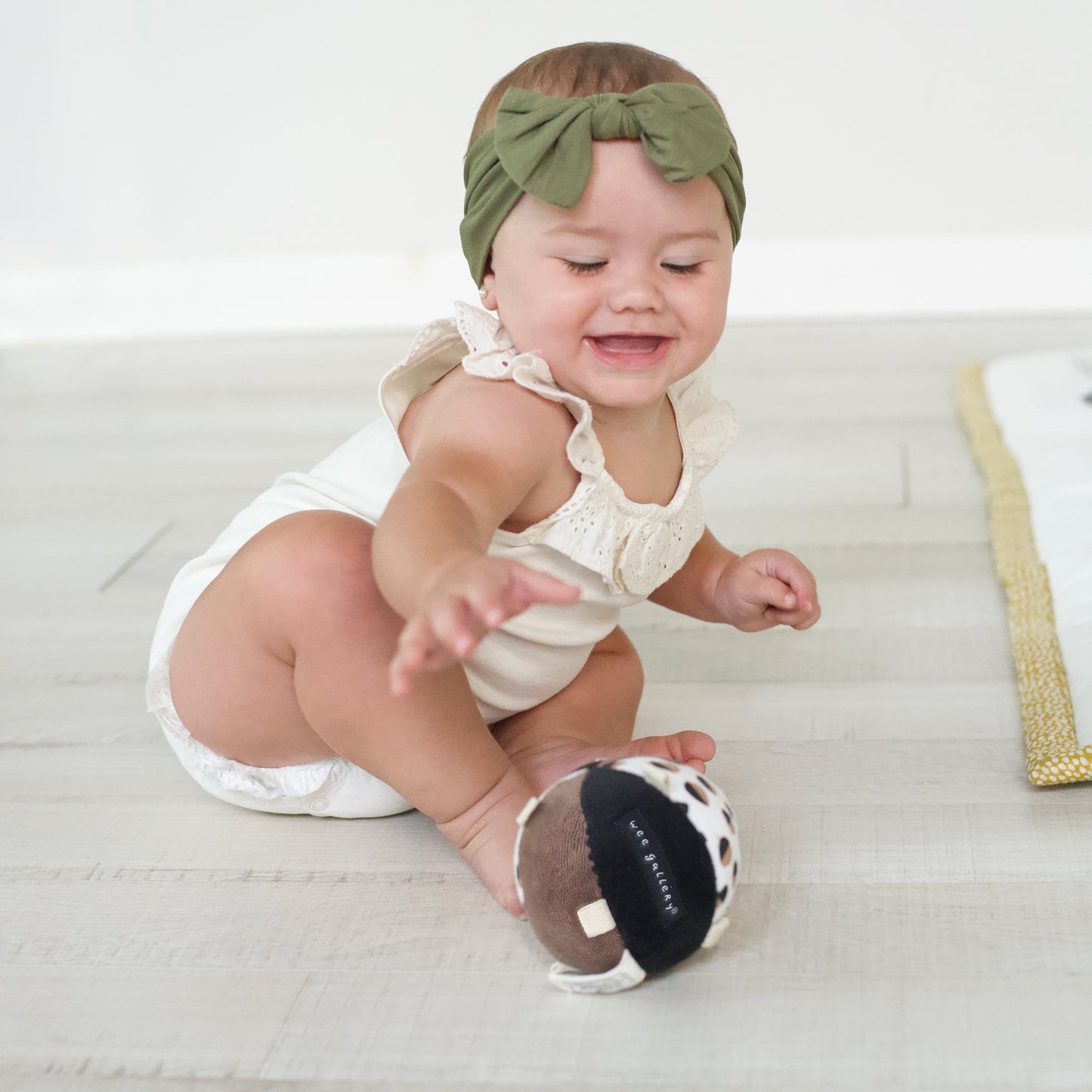 Taggy Ball with Rattle - Acorn