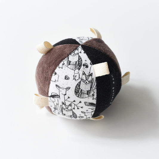 Taggy Ball with Rattle - Woodland - Wee Gallery