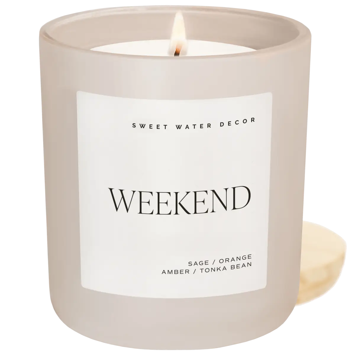 Weekend Soy Candle - Tan Matte Jar - 15 oz - Sweet Water Decor