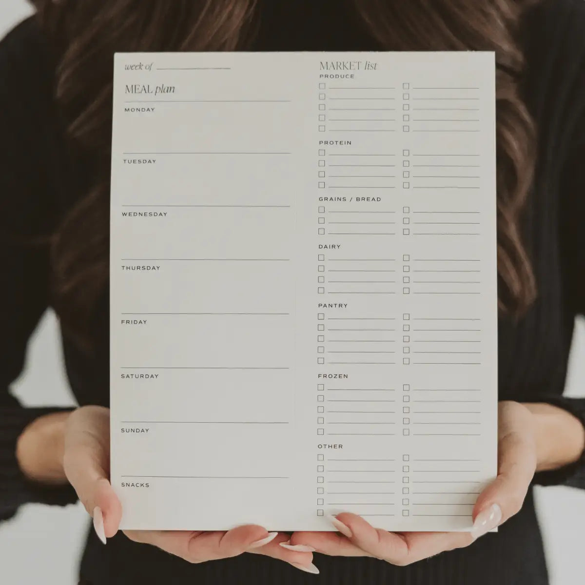 Weekly Meal Planner Notepad - Sweet Water Decor