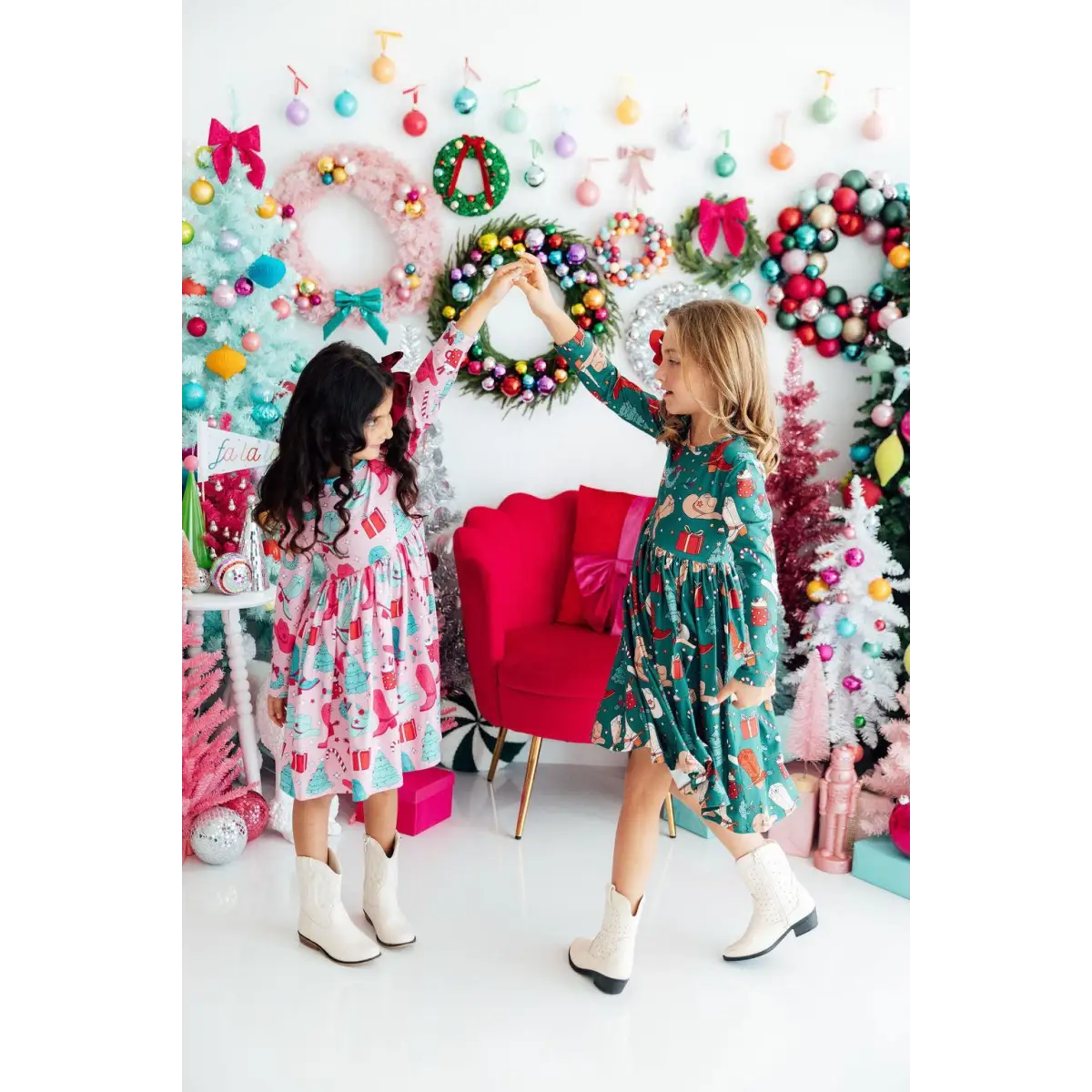 Western Wonderland L/S Pocket Twirl Dress - Mila & Rose ®