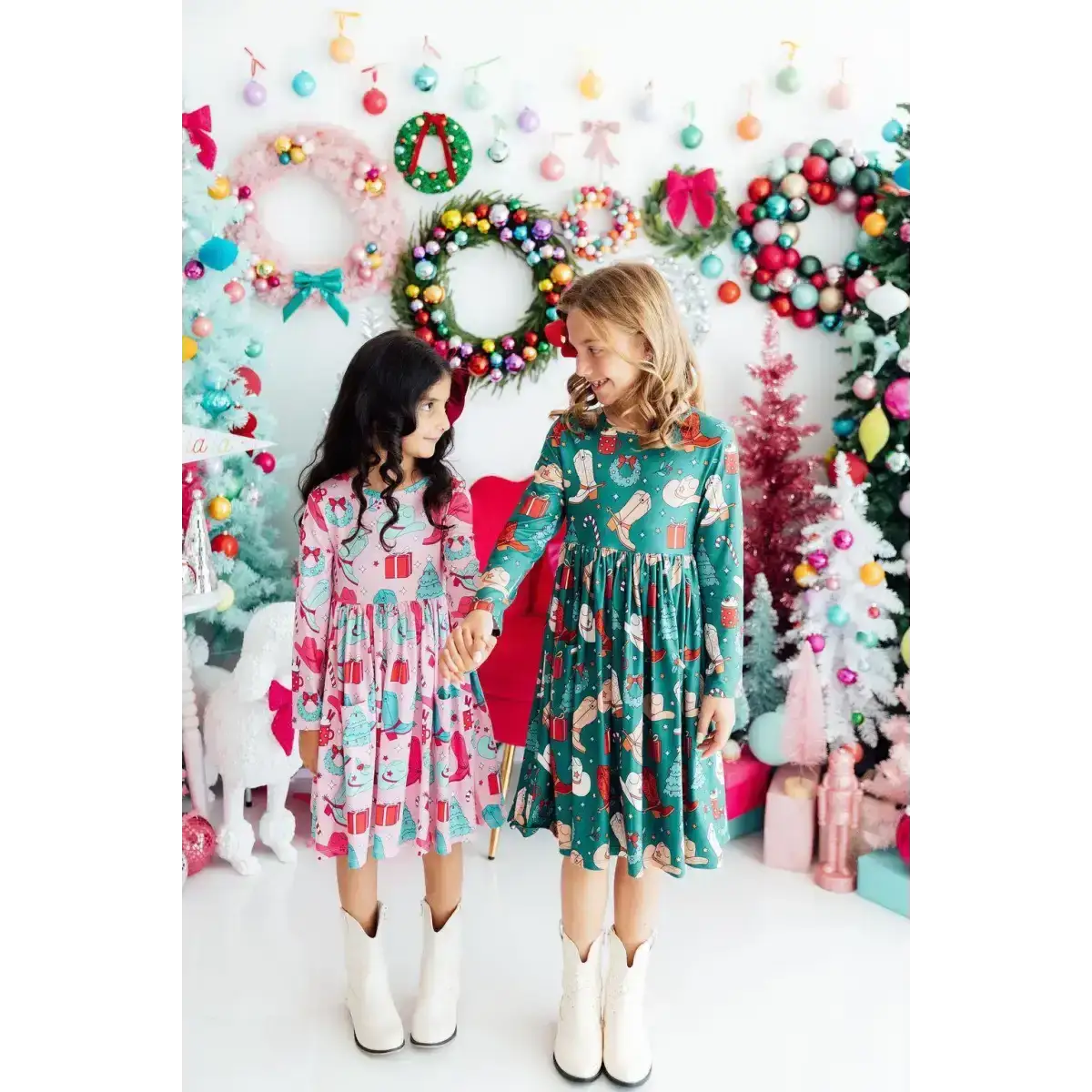 Western Wonderland L/S Pocket Twirl Dress - Mila & Rose ®