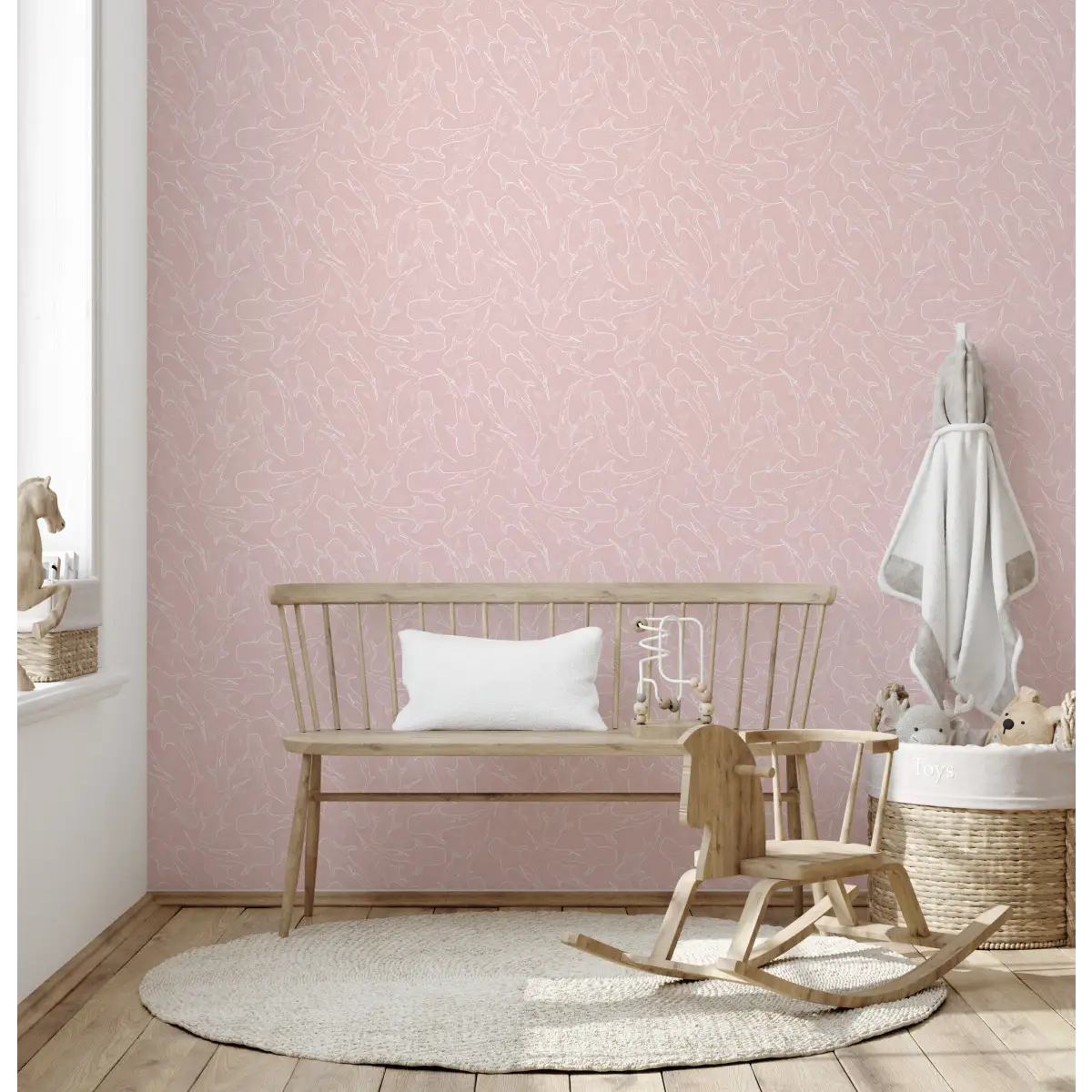 Wharton Wallpaper - Subtle Sharks - by Studio Stephie - Loomwell Home Goods