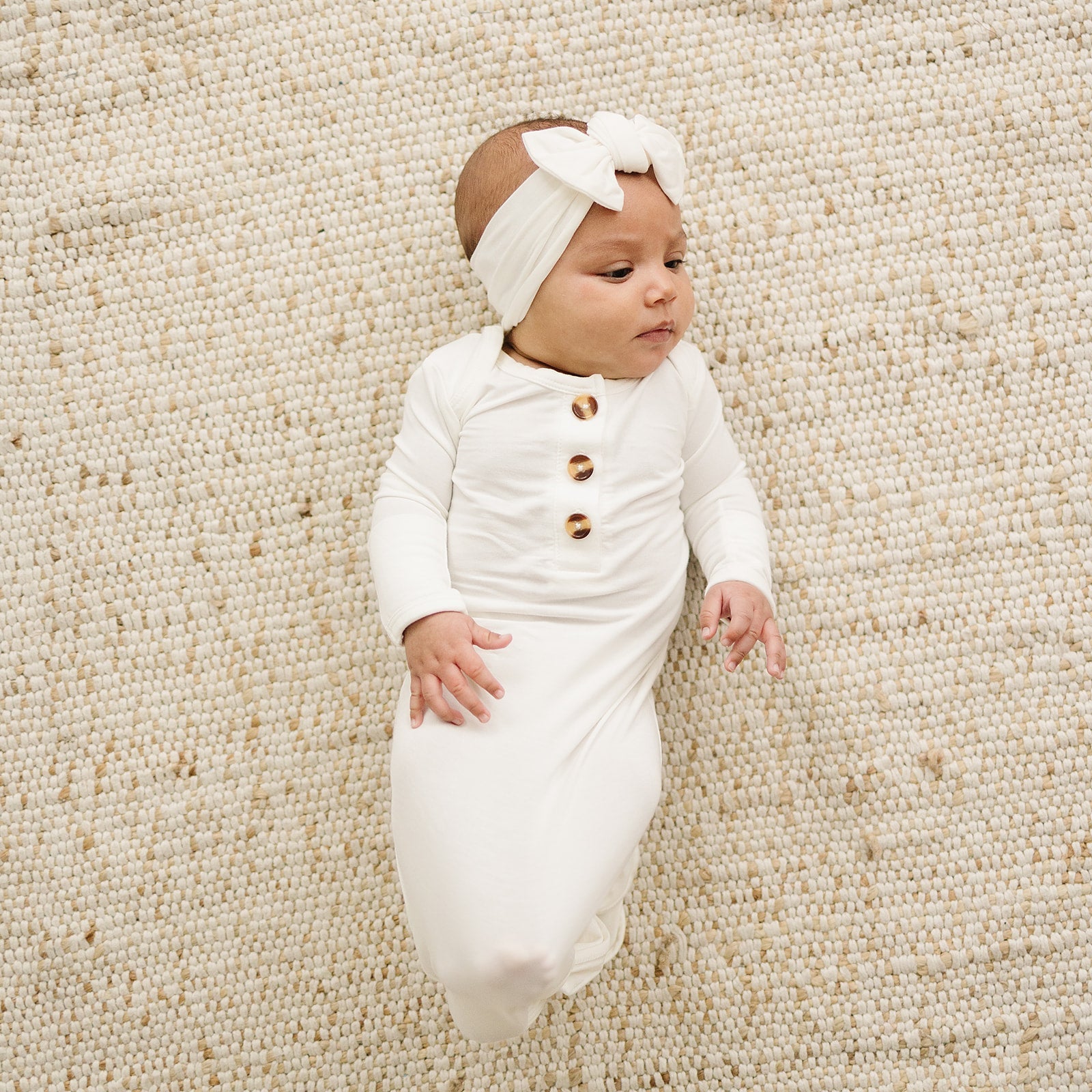 Knotted Headband - White - Harp Angel Boutique