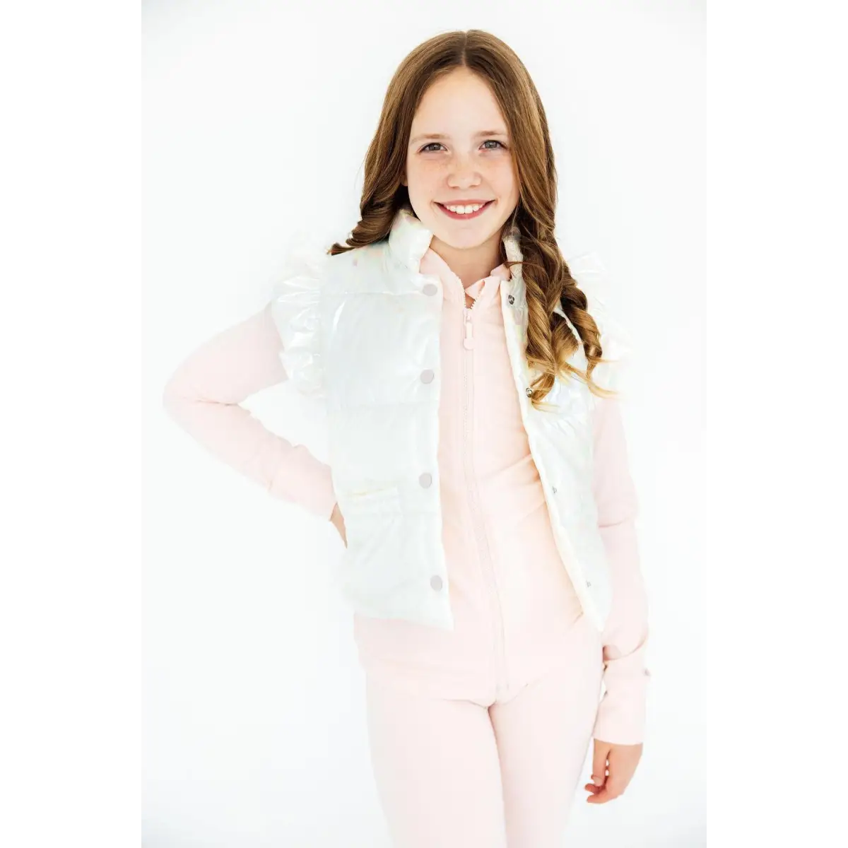 White Checker Puffer Vest - Mila & Rose ®