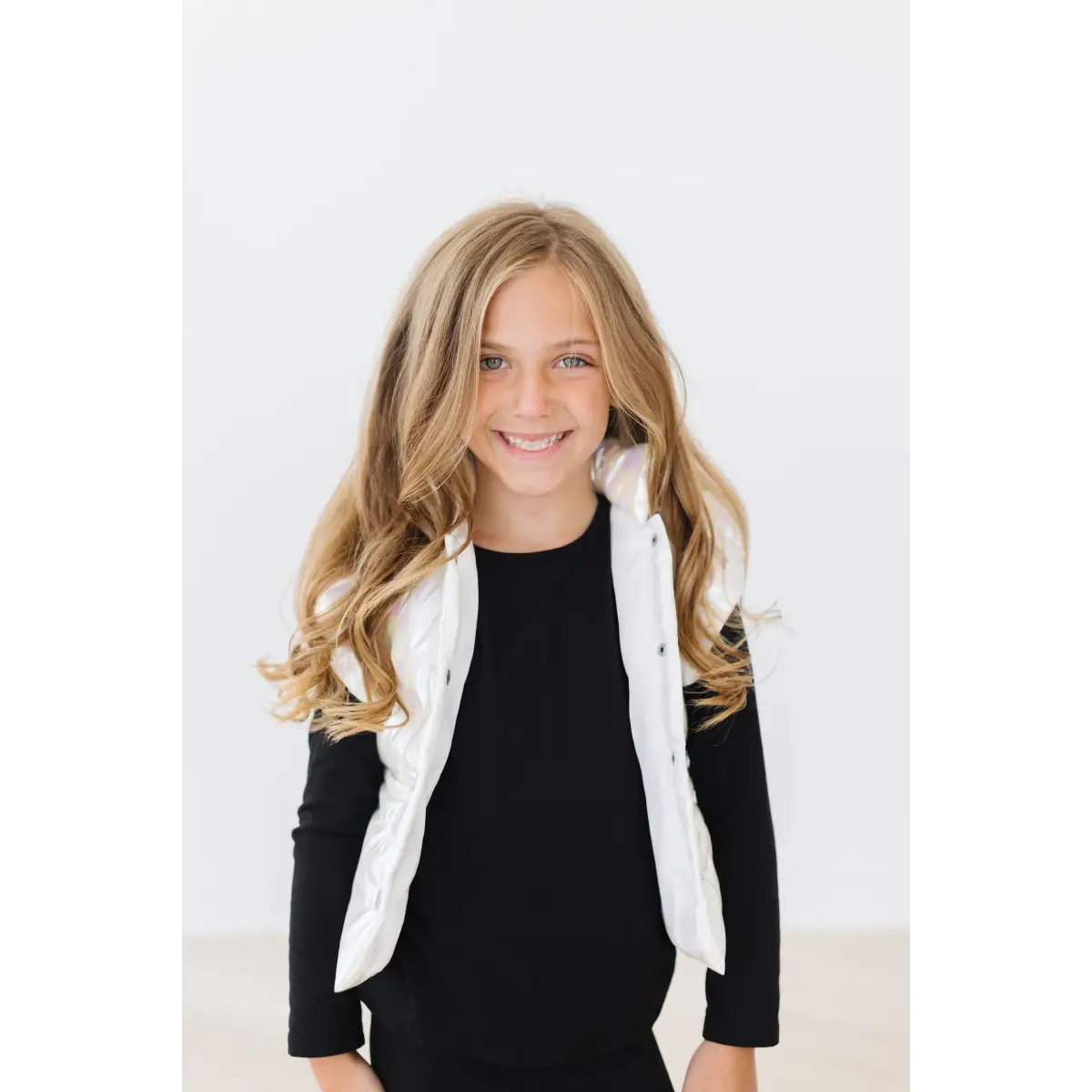 White Checker Puffer Vest - Mila & Rose ®
