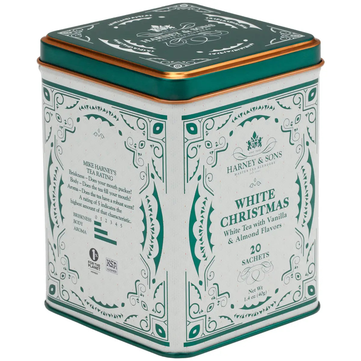 White Christmas Tea - Tin of 20 Sachets - Sachets / Tin of 20 Sachets - Harney & Sons Fine Teas