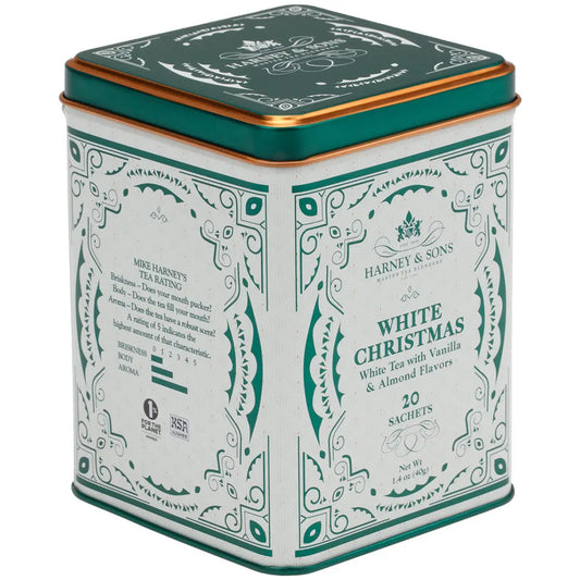 White Christmas Tea - Tin of 20 Sachets - Sachets / Tin of 20 Sachets - Harney & Sons Fine Teas