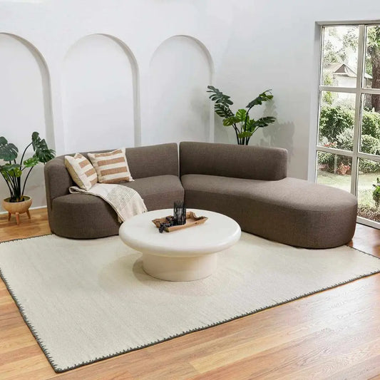 Off White Flat Woven Wool Area Rug - Boutique Rugs