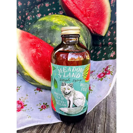 White Fox Simple Syrup - White Tea and Watermelon - Meadowland Syrup